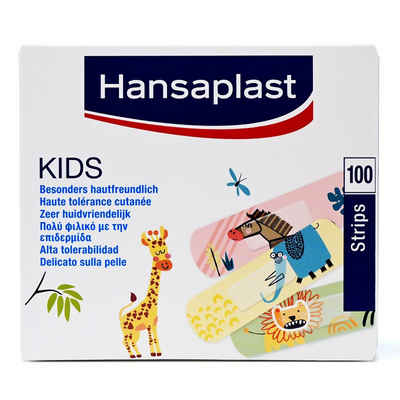 Beiersdorf AG Eucerin Wundpflaster HANSAPLAST Kids Pflasterstrips Univeral, 100 Stück (Kinderpflaster 100 Stück)