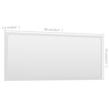 Spiegel Badspiegel Weiß 90x15x37 cm Spanplatte