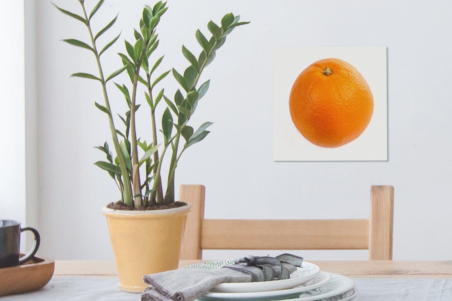 OneMillionCanvasses® Leinwandbild Orange - (1 Wohnzimmer - Orange Leinwand für Schlafzimmer St), Obst, Bilder