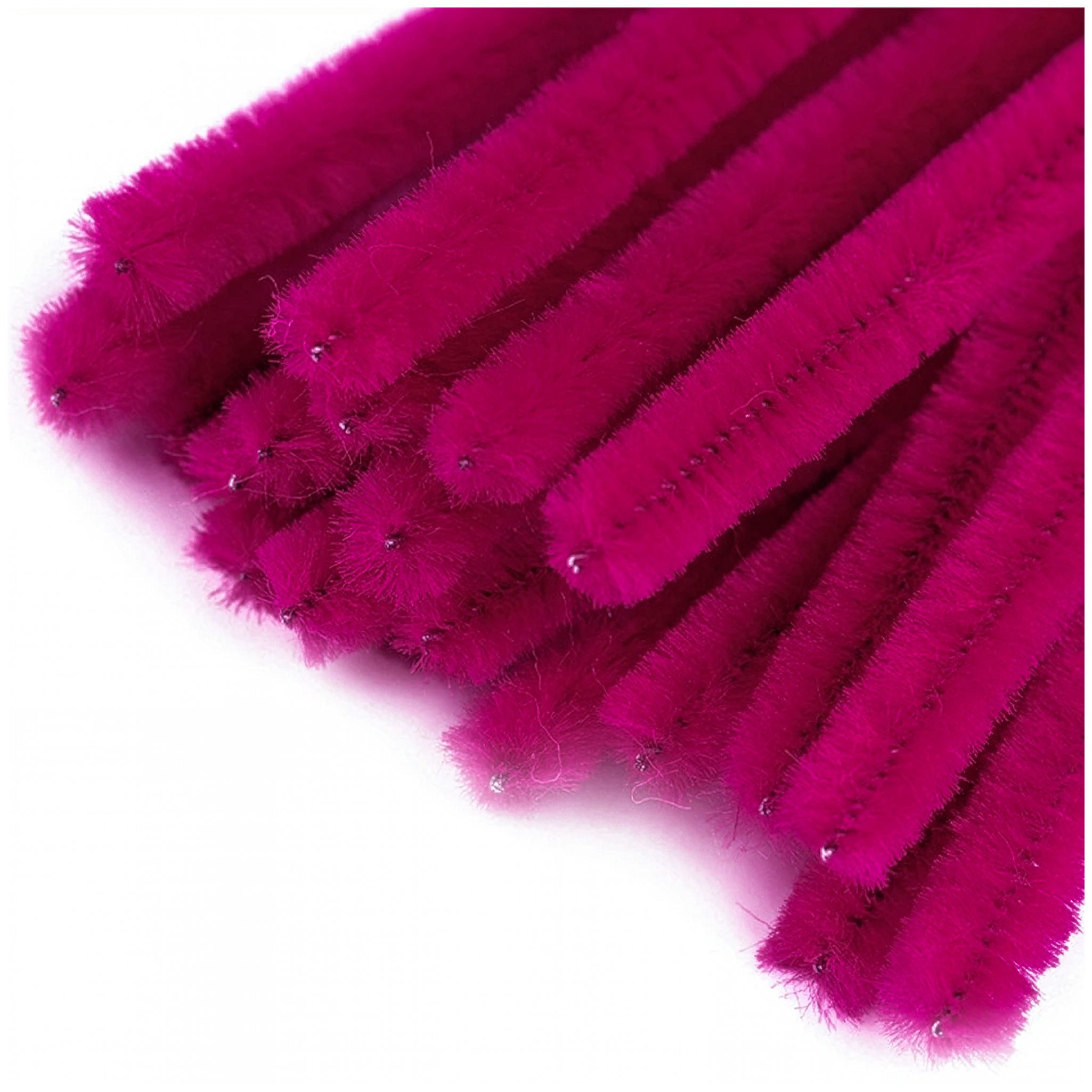 maDDma Basteldraht 20 Draht Pfeifenreiniger 6 mm Länge 30cm CHENILLE Farbe wählbar, dunkelpink