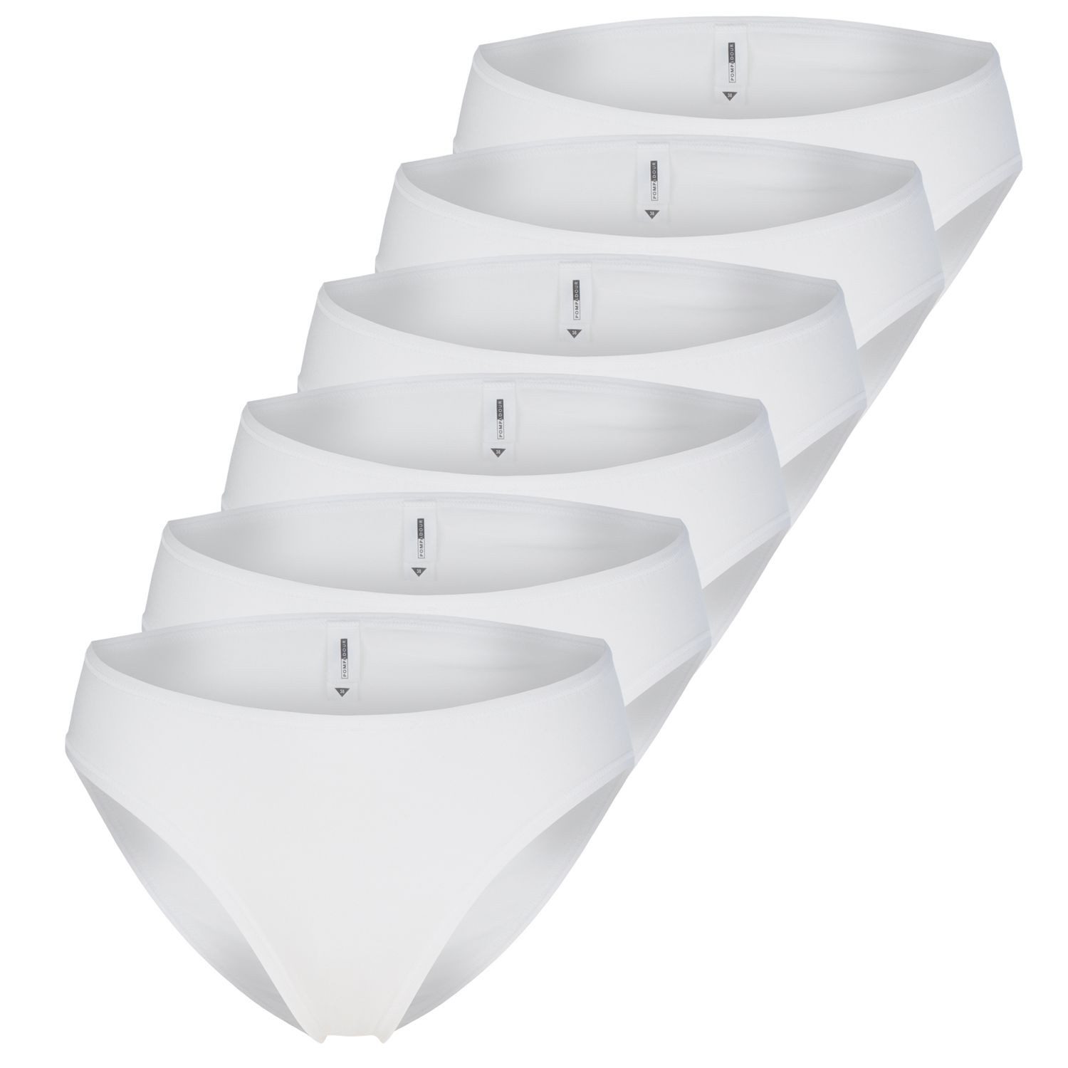 Pompadour Slip Basic-Slip ohne Seitennähte und flachen Beinabschlüssen im 6er Pack