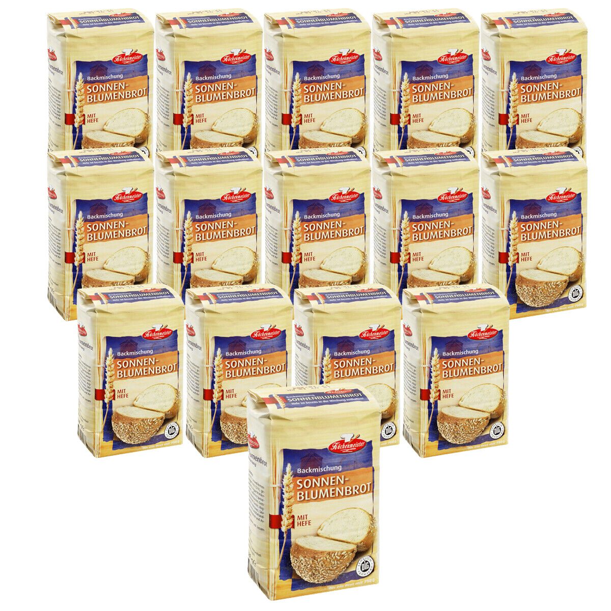 Bielmeier Backmischung Sonnenblumenbrot Küchenmeister, 1 x 7500 g, Made in Baden-Württemberg (SET314020-15)
