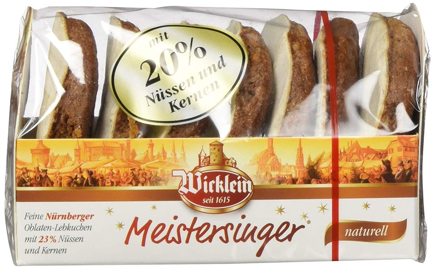 Wicklein Süßigkeit, Wicklein Nürnberger Meistersinger Oblaten Lebkuchen naturell 7er Pack