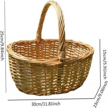 Truyuety Picknickkorb Isolierter Picknickkorb, Weidenpicknickkorb mit Griff (1 St)