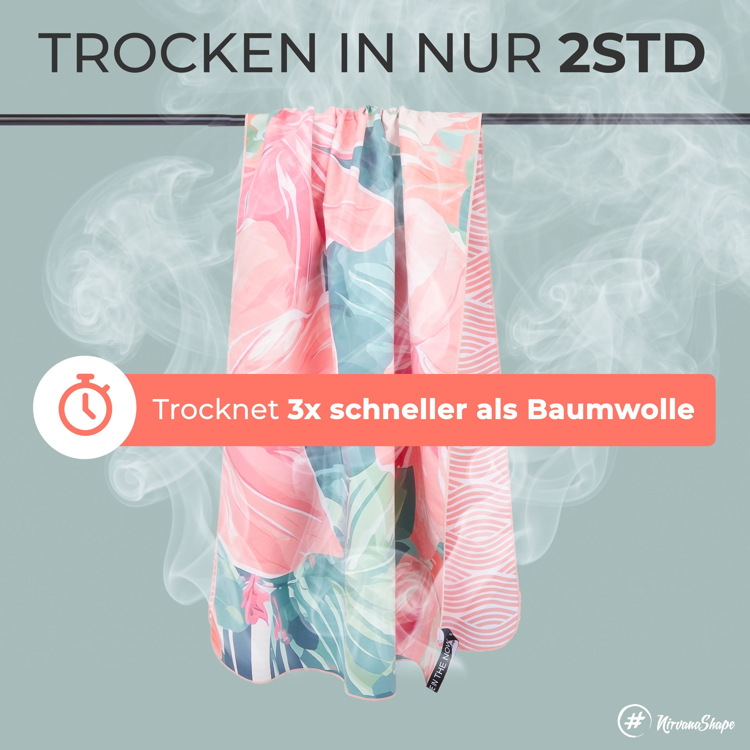 NirvanaShape Strandtuch Reise Handtuch Strandtuch XXL - Strandhandtuch, Mikrofaser Badetuch – Bild 5 von 5