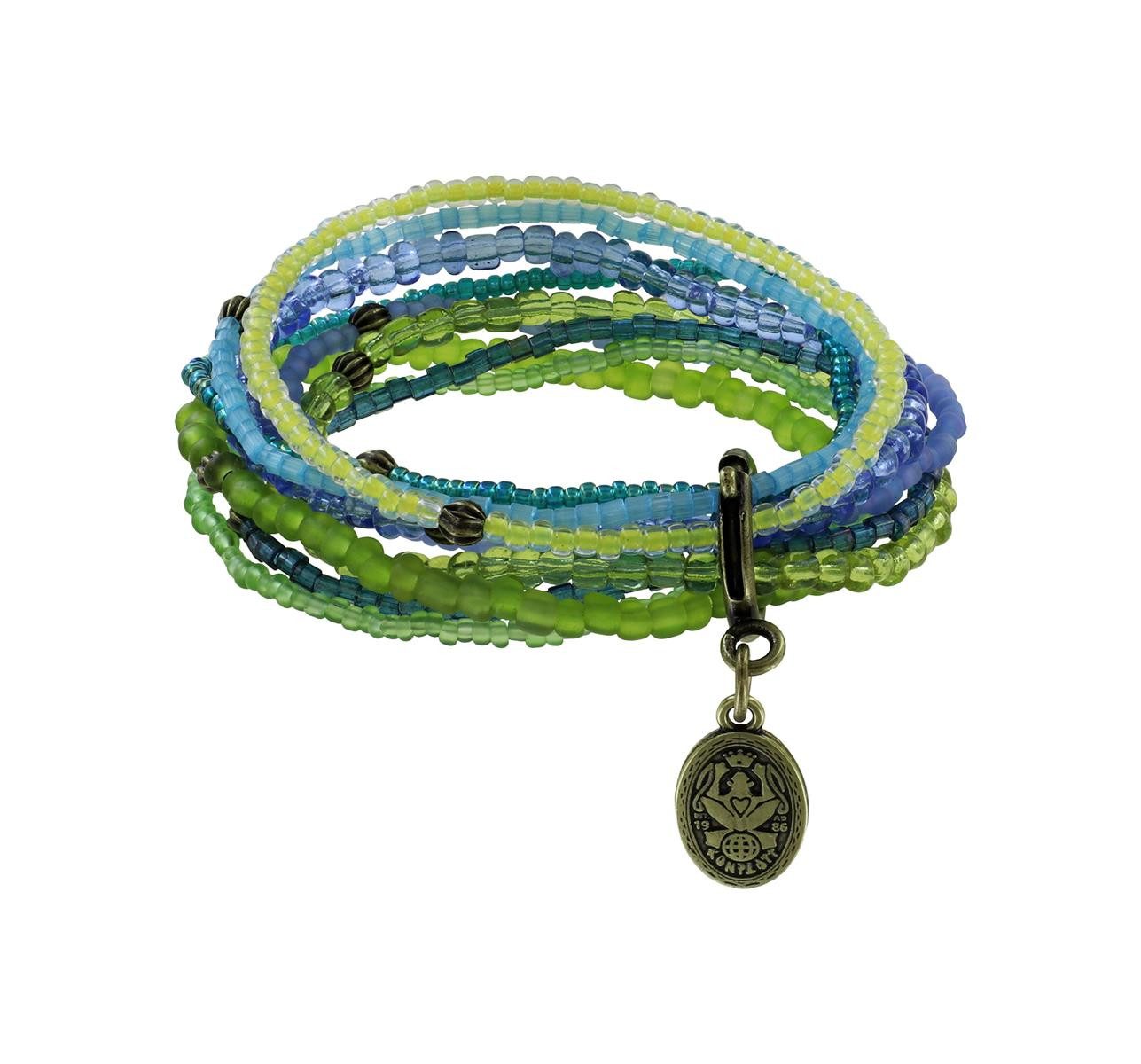 KONPLOTT Armband KONPLOTT Armband Petit Glamour antik Messing blau grün