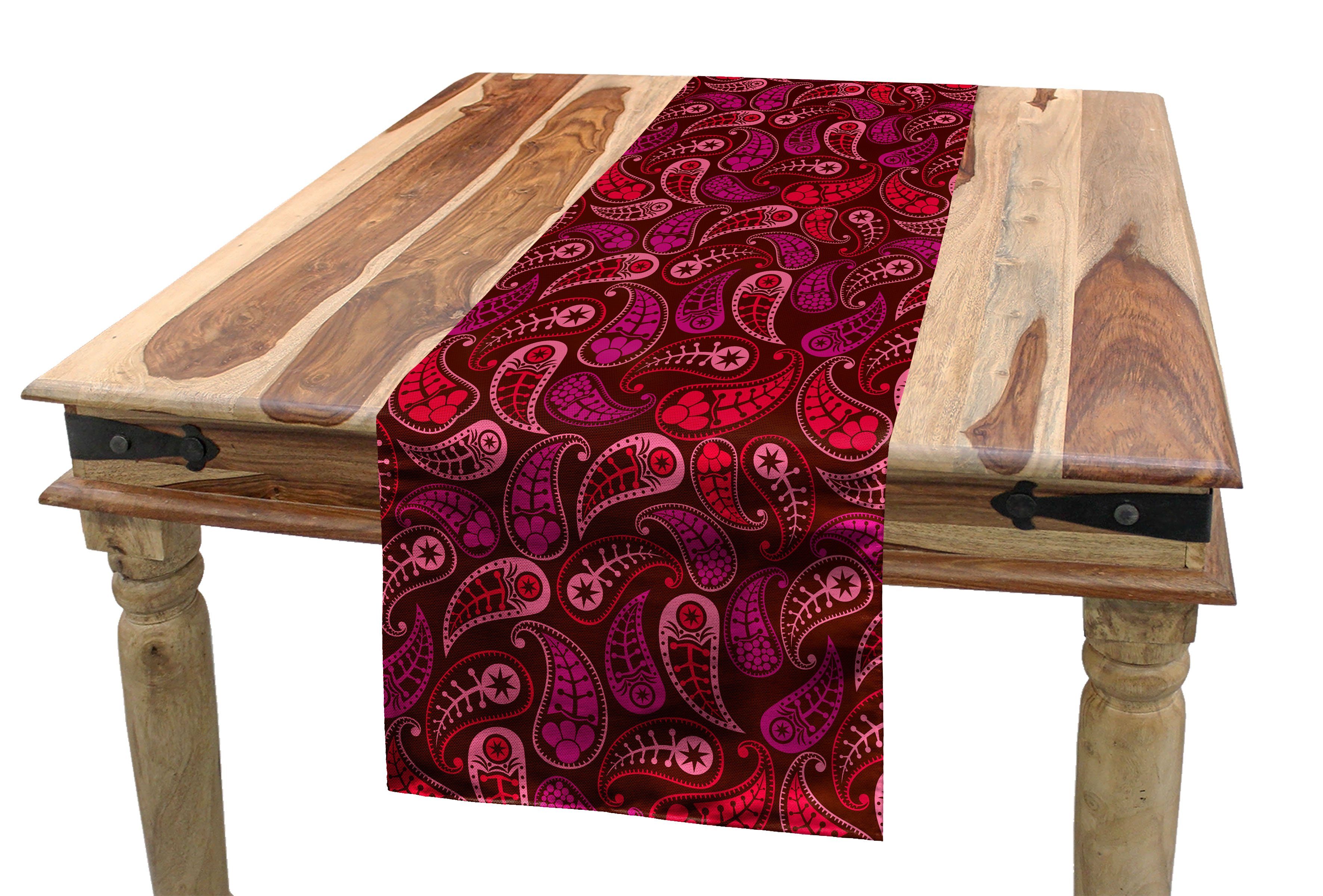 Abakuhaus Tischläufer Esszimmer Küche Paisley Dekorativer Motive Tropfen Shaped Rhythmische Tischläufer, Rechteckiger