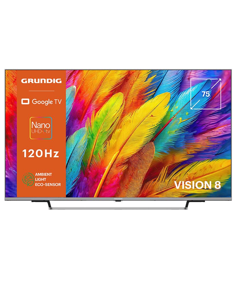 Grundig 75 VOE 83 EAN LED-Fernseher (189 cm/75 Zoll, Nano UHD+ Display - 120Hz, Google TV, Bluetooth, HDR10+, Magic Fidelity, Dolby Atmos)