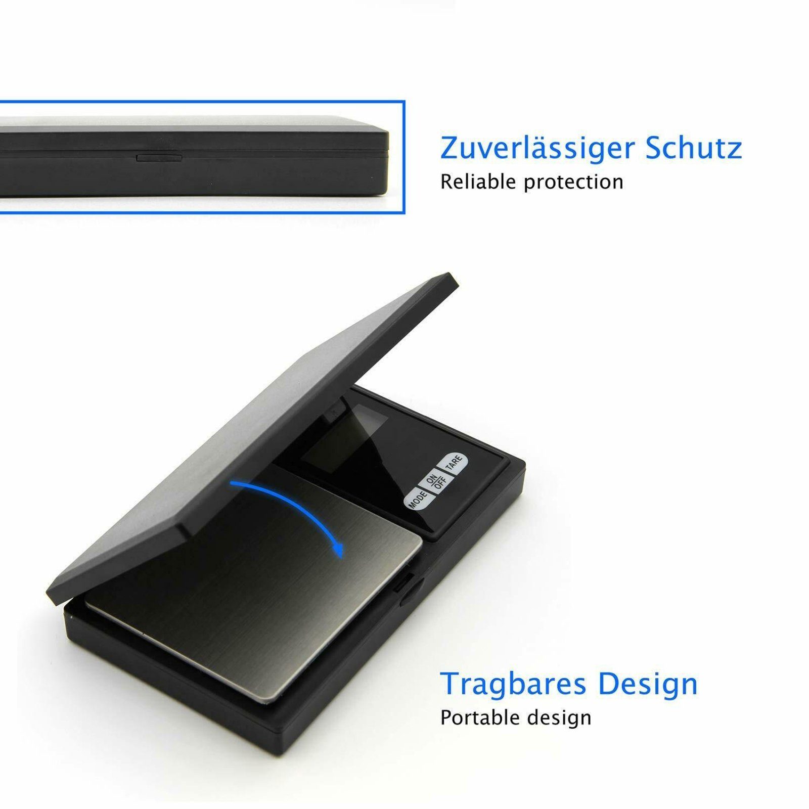 VARA Feinwaage Pocketwaage 500g / 0,1g Taschenwaage kleine Waage Digitalwaage