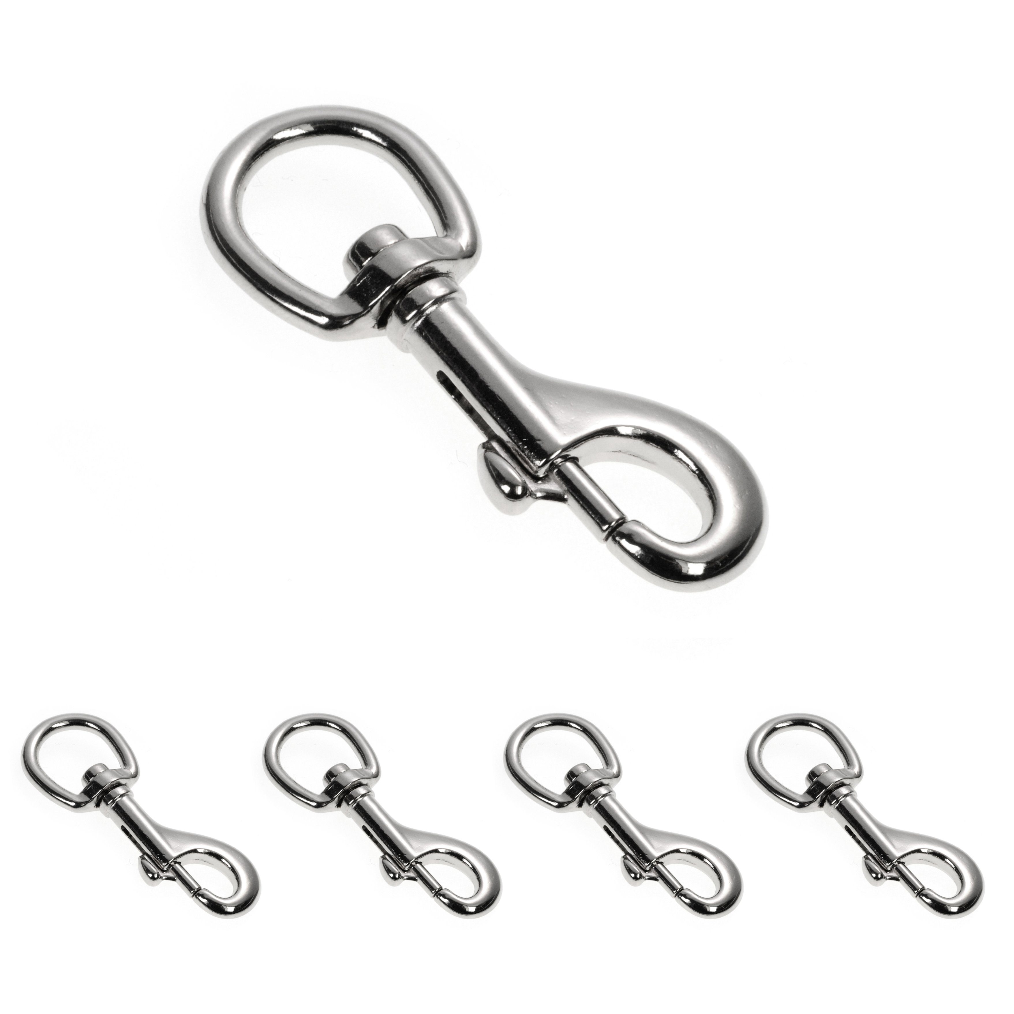 Ganzoo Karabiner Karabiner-Haken mit Drehgelenk im 4er Set, 68mm, auch für Paracord 550