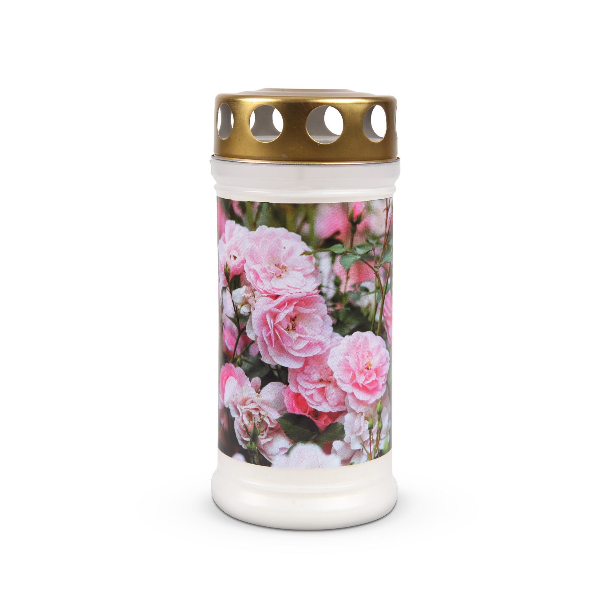 HS Candle Grabkerze Blumenmotiv 72h Brenndauer, H16 x Ø7 cm, hochwertiges W günstig online kaufen