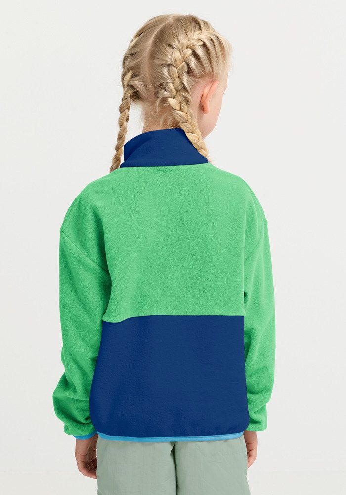 Jack Wolfskin Strickfleece-Pullover COLORBLOCK TAUNUS HZ K mit halbem Frontzipper, wasserabweisend, windabweisend, atmungsaktiv – Bild 5 von 5