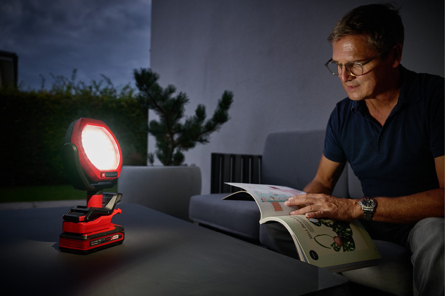 Einhell Arbeitslicht Akku-Outdoor-Lampe »GC-OL 18/1500 Li-Solo«, Ein-/Ausschalter, mehrere Helligkeitsstufen, LED fest integriert, ohne Akku, ohne Ladegerät – Bild 2 von 5