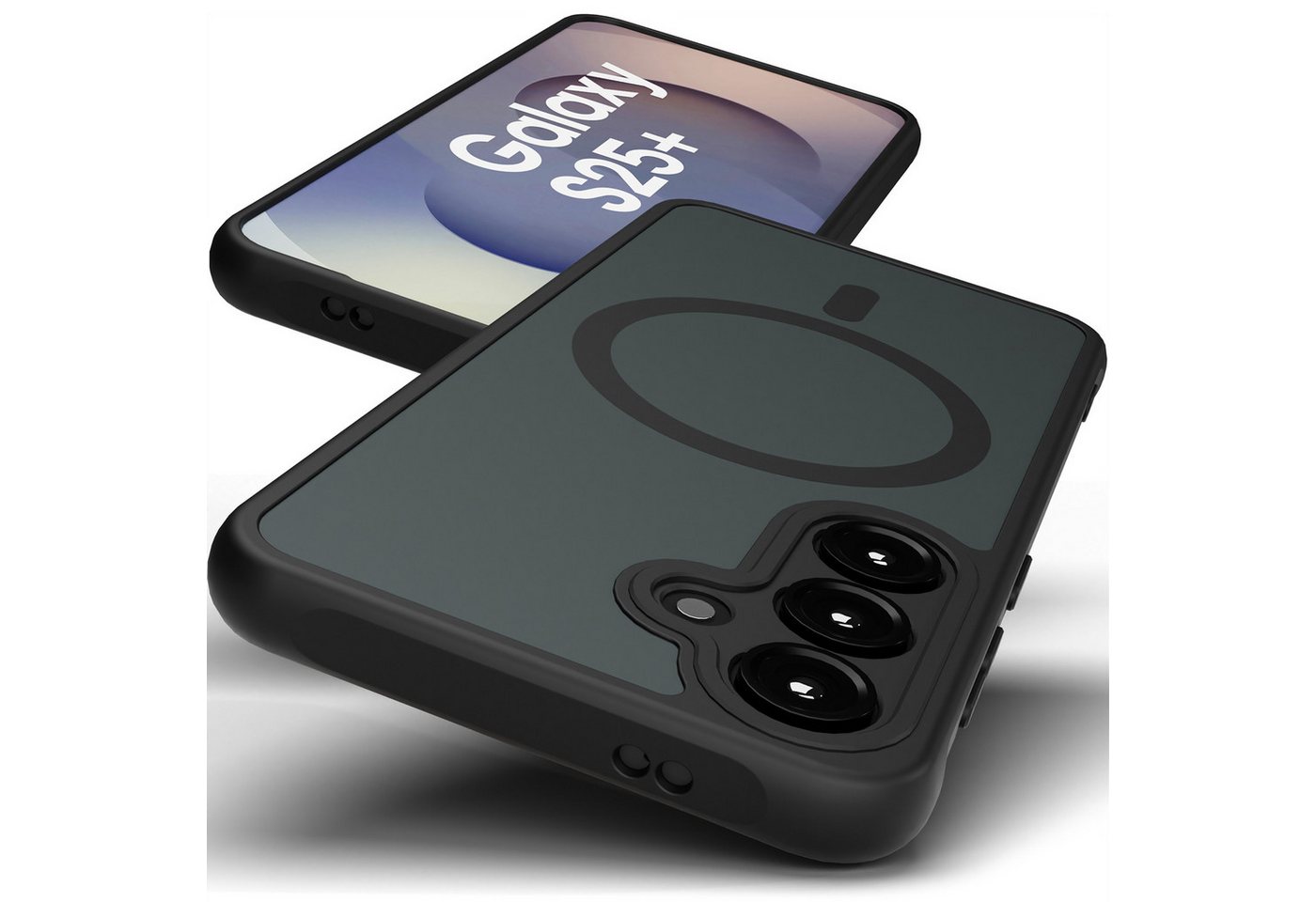 GreenHec Handyhülle Hülle Samsung S26 S25 S24 S23 S22 + Ultra FE MagSafe Case Magnet Black, Schwarz Cover Magnetische Schutz HandyHülle für Galaxy Ultra Plus EDGE