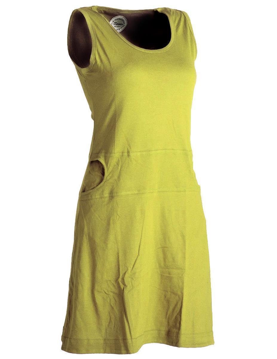 Vishes Sommerkleid Armloses Kleid aus Biobaumwolle seitliche Taschen