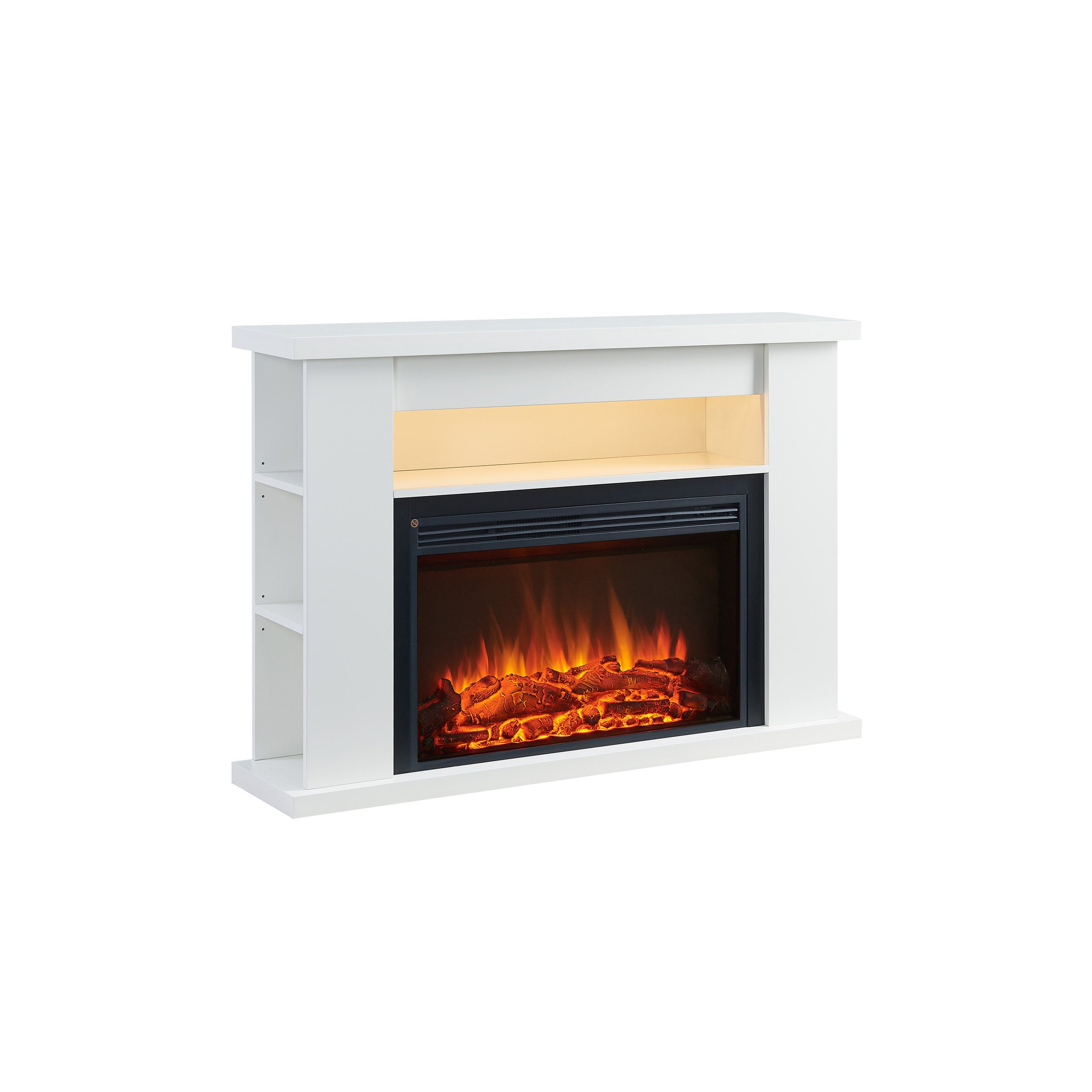 Balderia Elektrokamin Ruby, Standkamin mit 3D Flamme, 1000–2000 W