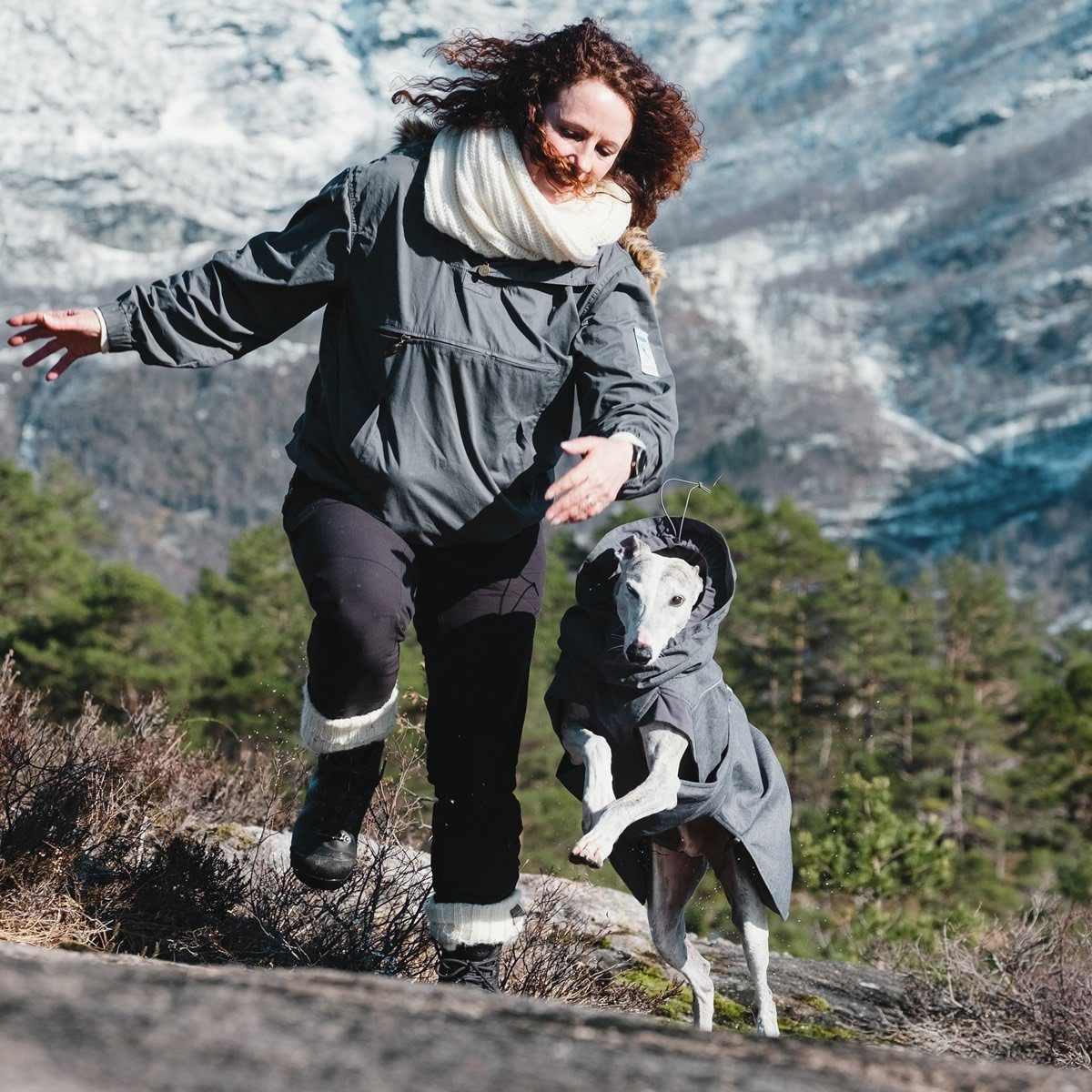 HURTTA Hundemantel Expedition Wintermantel dunkelgrau
