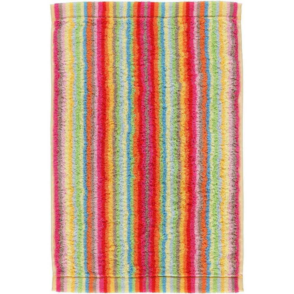 Cawö Handtuch Cawö Lifestyle Waschhandschuh Gästetuch Handtuch Duschtuch,  Fb. 25 multi gestreift, Baumwolle (1-St), quadratisch, 60°C waschbar,  Trocknergeeignet