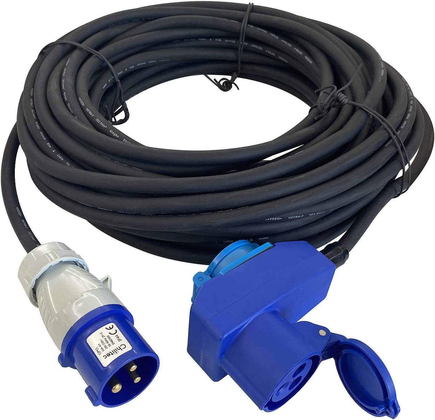 ChiliTec CEE Verlängerungskabel 25m H07RNF 3G2,5 CEE-Adapterkabel