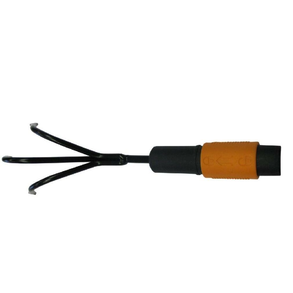 Fiskars Rechen QuikFit Kralle, breit (schwarz/orange, 9cm)