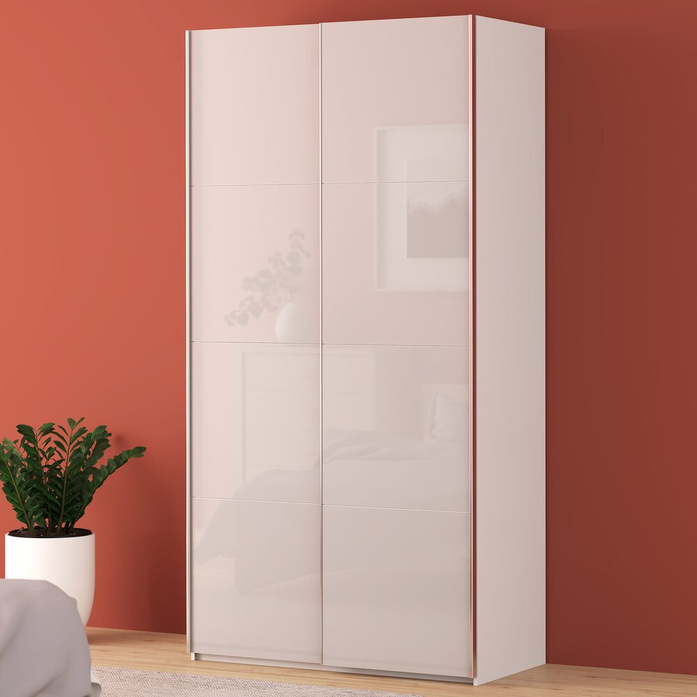 FORTE Schwebetürenschrank Fittio, Made in Europe, 2 Schiebetüren, modernes Design Höhe 2,35 mtr, stehende Montage