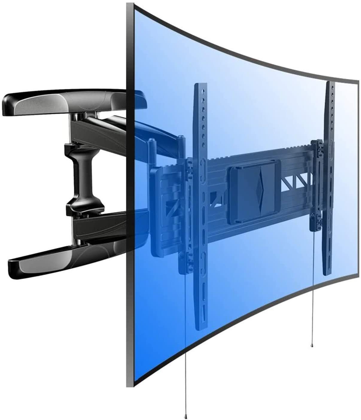 Fleximounts »R2« TV-Wandhalterung, (bis 70,00 Zoll, Curved TV Wandhalterung  für extragroße Fernseher, Wandhalter geeignet für 81 - 178cm (32 - 70  Zoll), max. 45 kg, VESA 200 x 200 bis 600 x 400, schwarz)