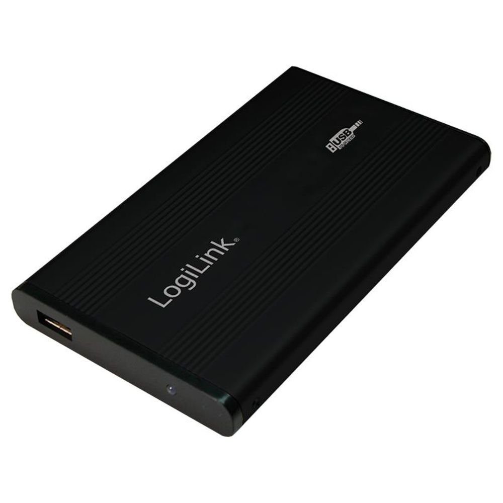 LogiLink Festplatten-Gehäuse UA0040B, 2,5 Zoll IDE USB 2.0 Aluminium Schwarz