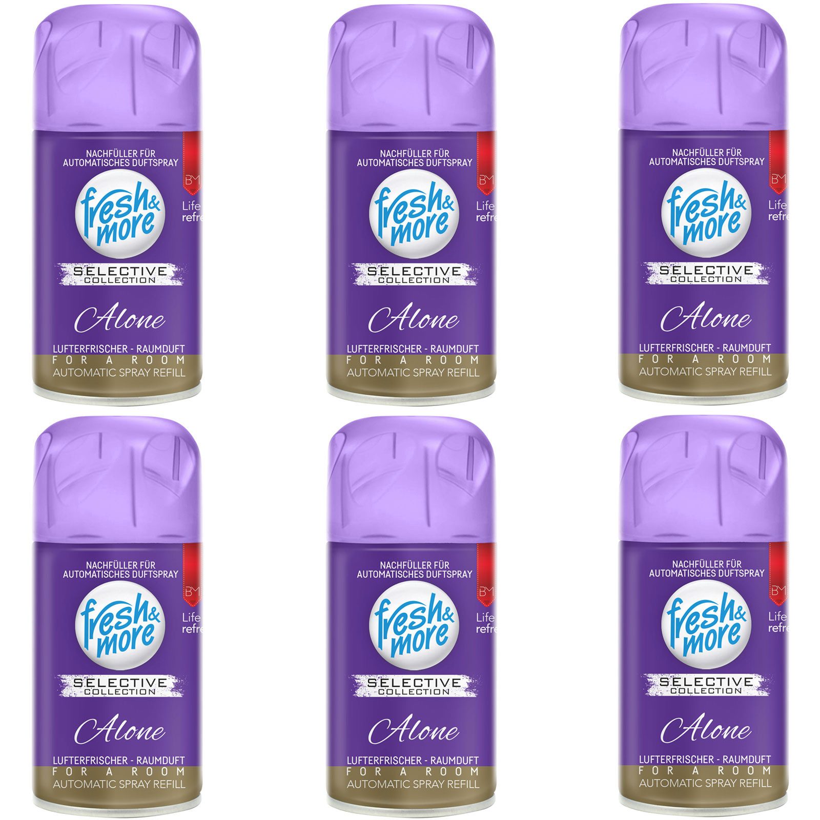 fresh & more Raumduft Lufterfrischer Nachfüller (6er Pack, 6-St., 250ml)