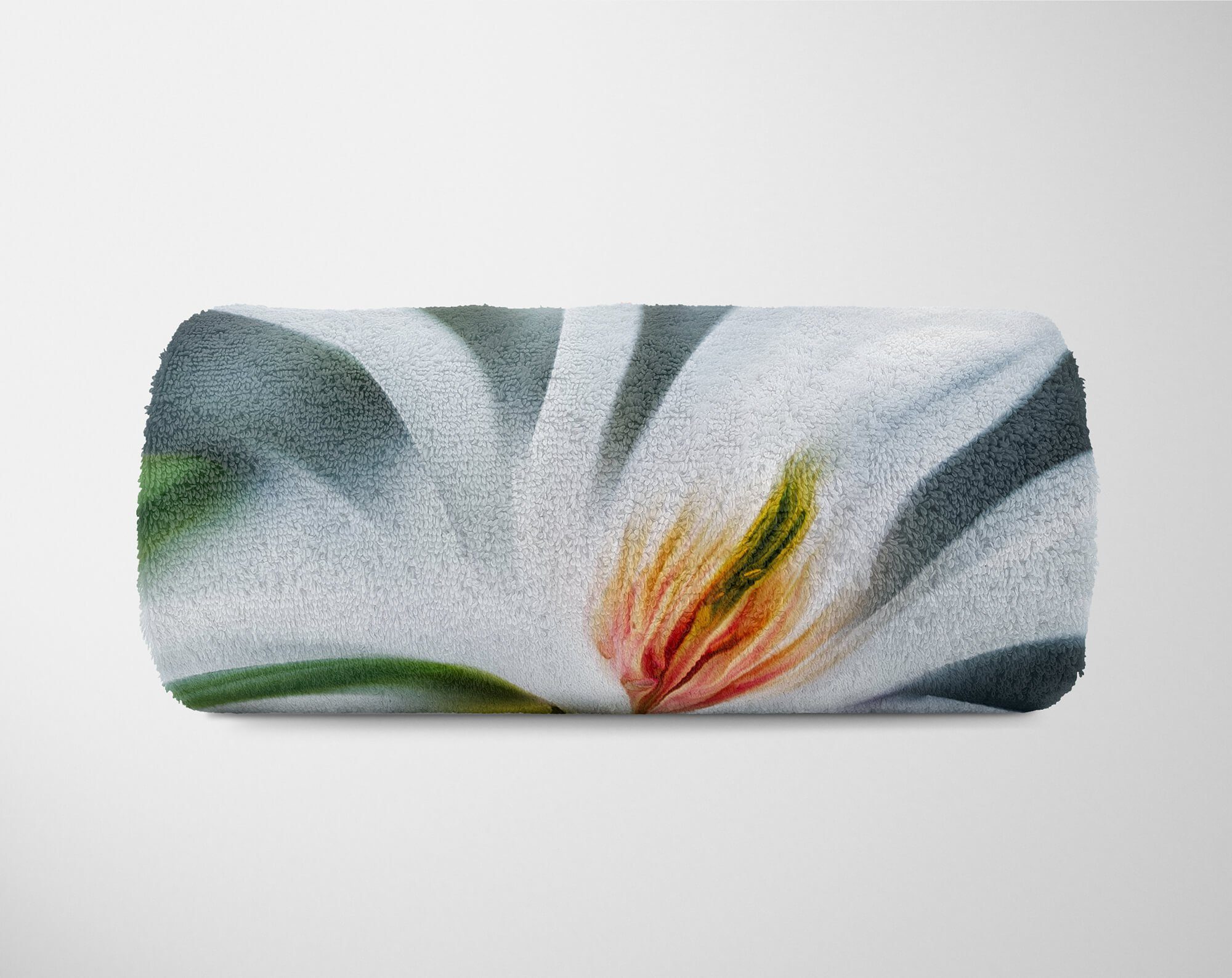 Sinus Baumwolle-Polyester-Mix mit Fotomotiv Kuscheldecke (1-St), Art Handtuch Saunatuch Blume, Weiße Strandhandtuch Handtuch Blüte Handtücher