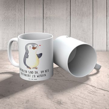 Mr. & Mrs. Panda Tasse Pinguin Amputation - Weiß - Geschenk, Kaffeebecher, Tasse Sprüche, Te, Keramik, Langlebige Designs