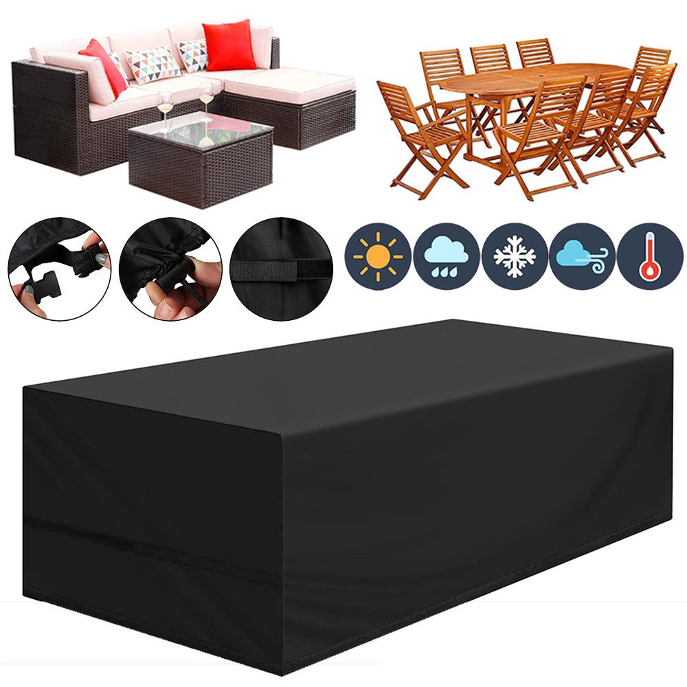 Jibenhome Gartenmöbel-Schutzhülle Wasserdicht Gartentisch Abdeckplane Schwe günstig online kaufen