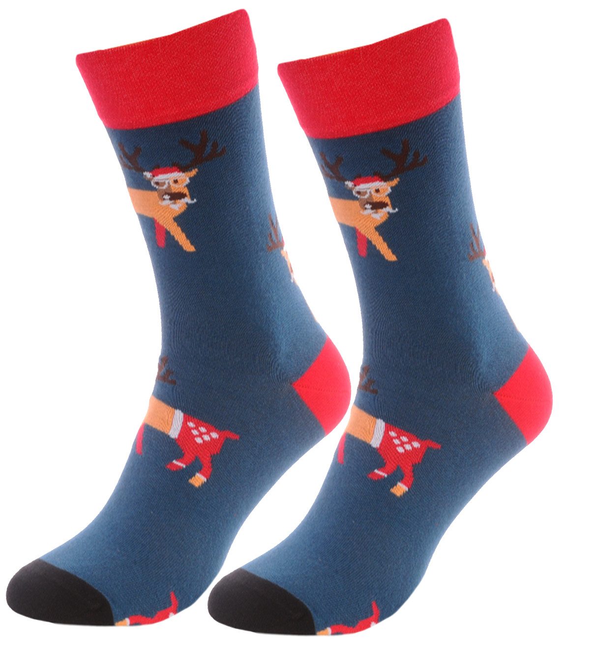 Martinex Socken Socken weihnachtliche socks Weihnachtsocken Strümpfe neutral (1 Paar für Damen, Herren und Kinder) weich, unisex, 35 36 37 38 39 40 41 42 43 44 45 46