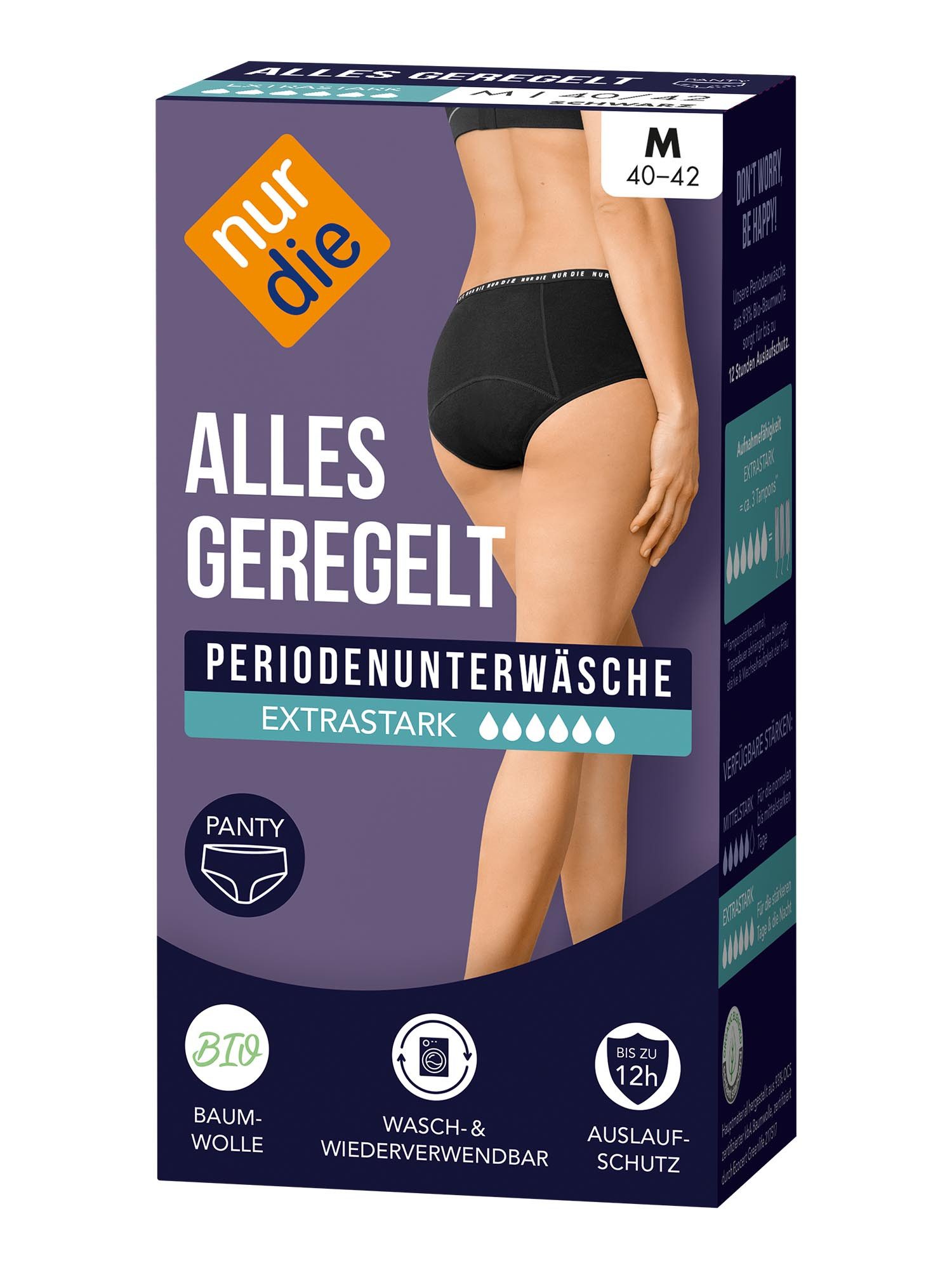 Nur Die Periodenslip Alles Geregelt Panty extrastark Menstruationsunterwäsche wiederverwendbar – Bild 5 von 5