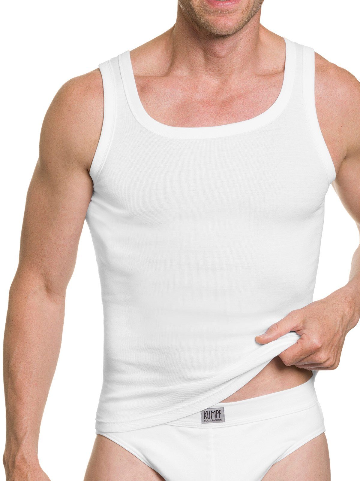 KUMPF Achselhemd Herren Unterhemd Feinripp (Stück, 1-St) hohe Markenqualität weiss