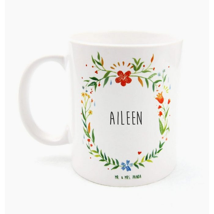 Mr. & Mrs. Panda Tasse Aileen - Geschenk Frühstück Kaffeetasse Tee Becher Kaffeebecher Keramik