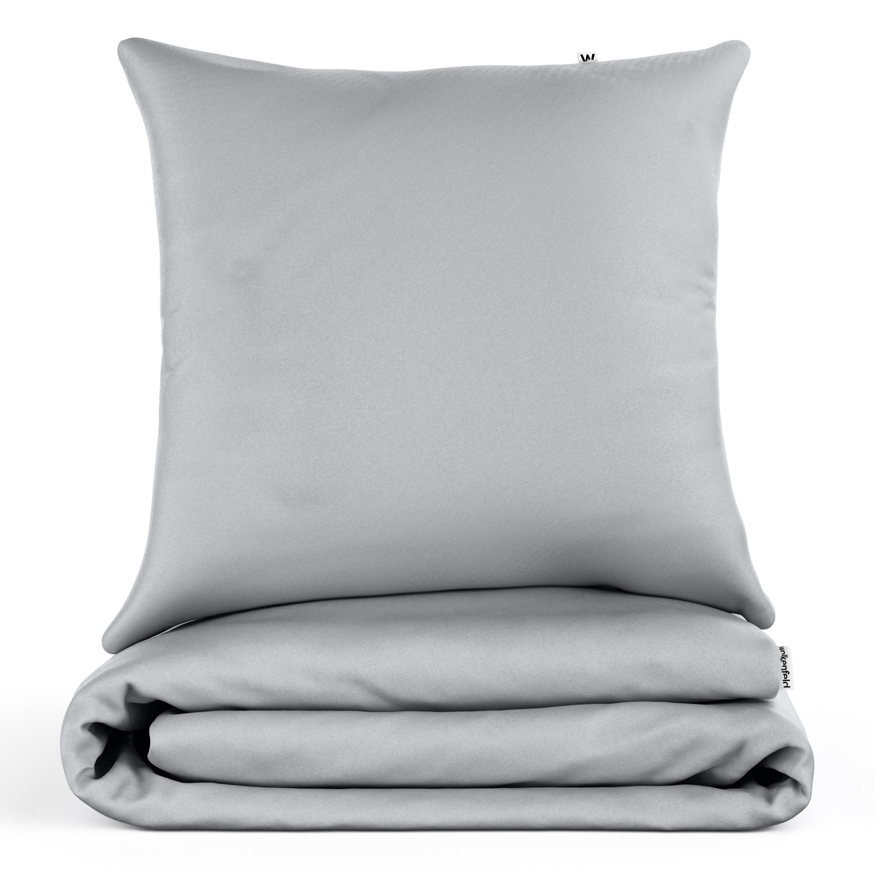 Wolkenfeld Bettwäsche Sommer-Bettwäsche Mako-Satin Baumwolle, Mako-Satin, günstig online kaufen