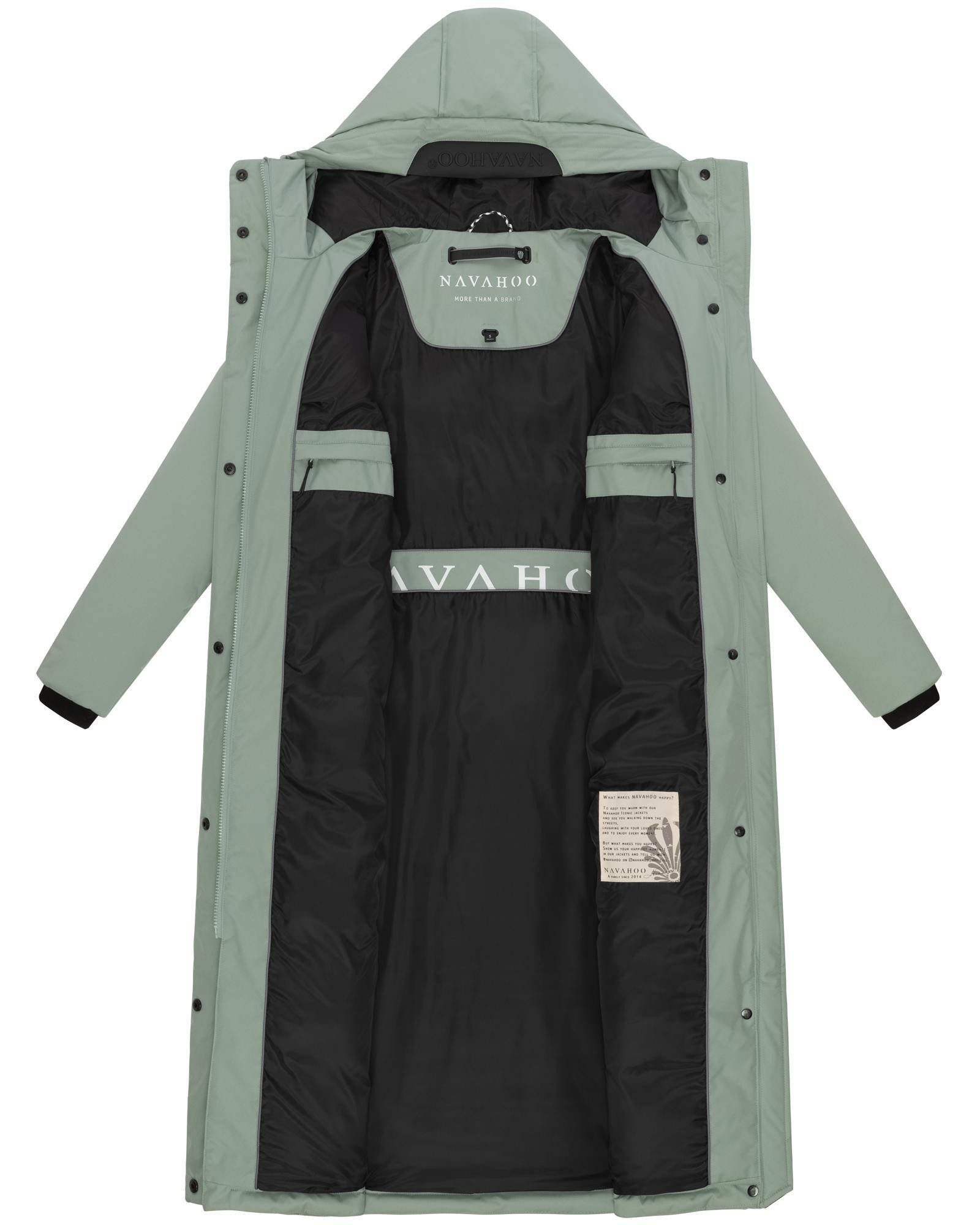 Navahoo Wintermantel Wolkenfrost XIV Extralanger Damen Mantel mit Kapuze – Bild 5 von 5