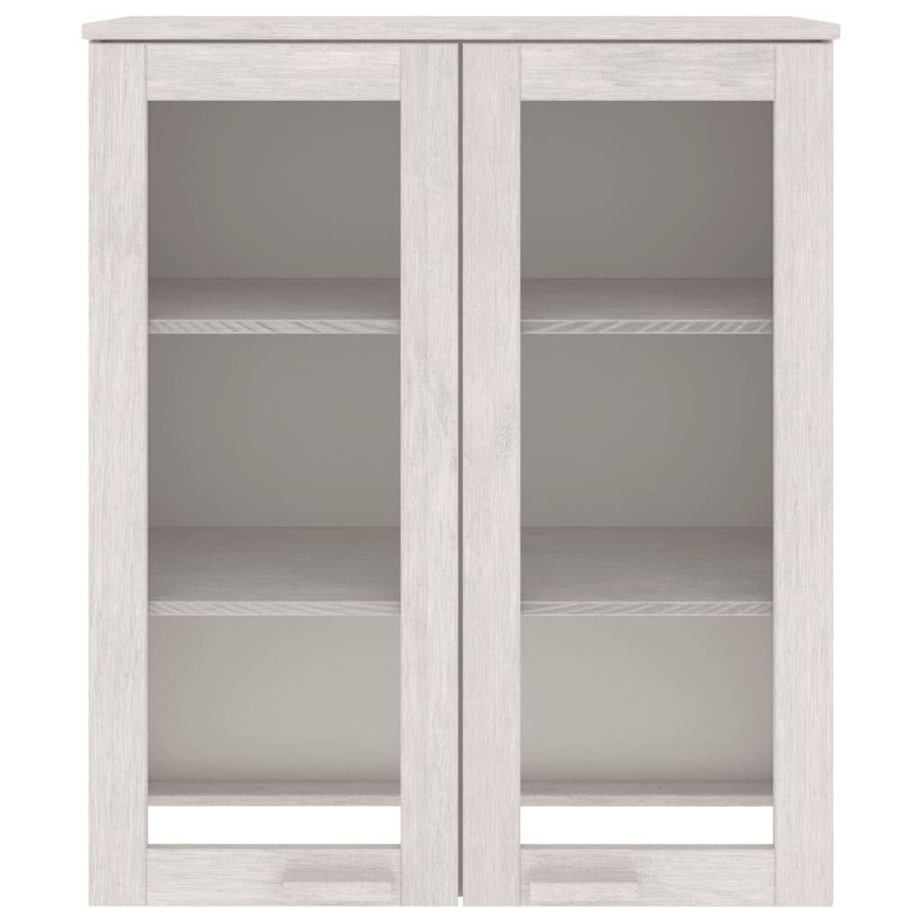 möbelando Buffetaufsatz Trier, x x 35 Weiß Kiefer und 100 cm), mit in 2 Einlegeböden aus Türen 85 (B/H/T 2
