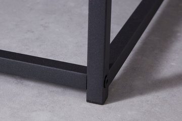 riess-ambiente Couchtisch DURA STEEL 100cm schwarz, Wohnzimmer · Metall · eckig · mit Fach · Industrial