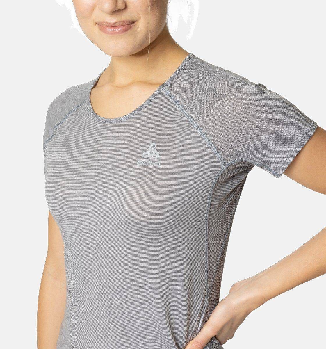 Odlo Laufshirt Damen PERFORMANCE X-ALP Grey T-Shirt Melange (1-tlg)