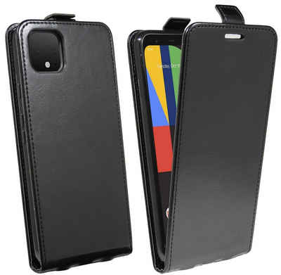 cofi1453 Handyhülle Flip Case für Google Pixel 4 XL, Schutzhülle Handy Flip Cover Klapptasche Schwarz