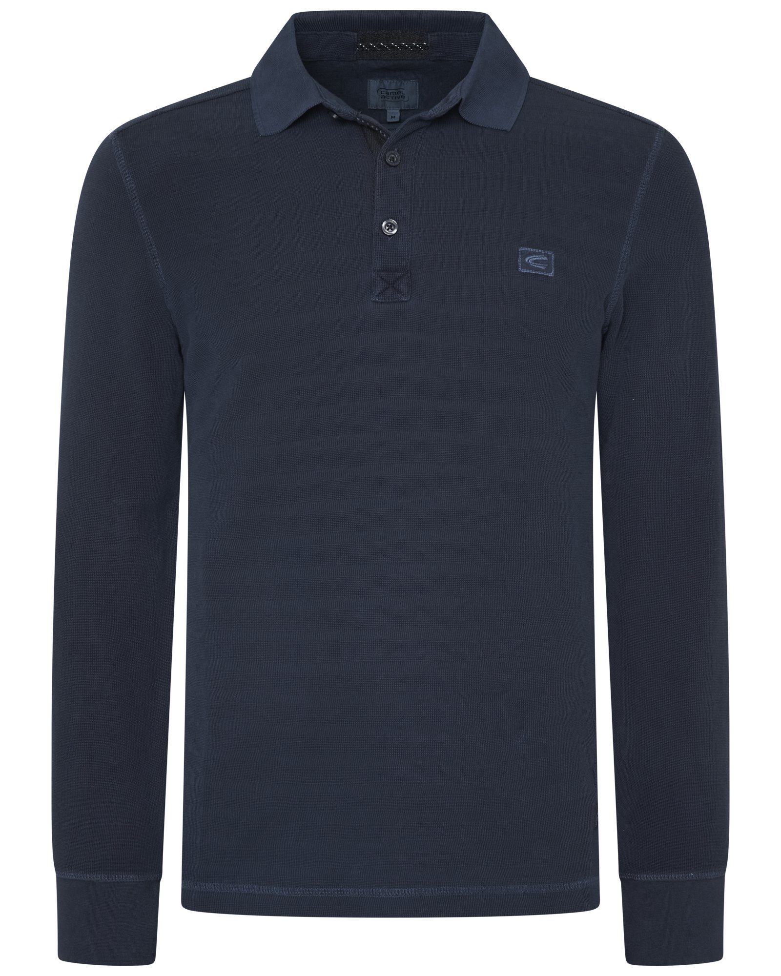 camel active Langarm-Poloshirt Herren Polohemd aus Organic Cotton Poloshirt günstig online kaufen