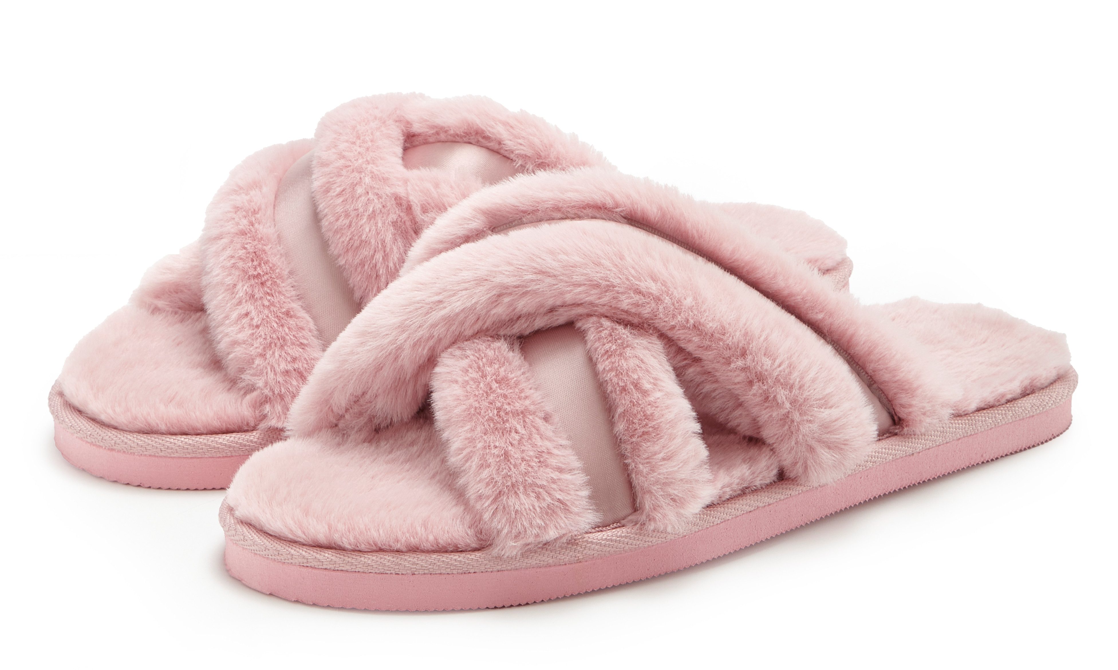 Vivance Dreams Hausschuh, Pantoffel, Mule, offener Schuh, Pantolette mit Kr günstig online kaufen