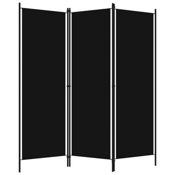 vidaXL Raumteiler Paravent Trennwand Spanische Wand 3-tlg Raumteiler Schwarz 150x180 cm