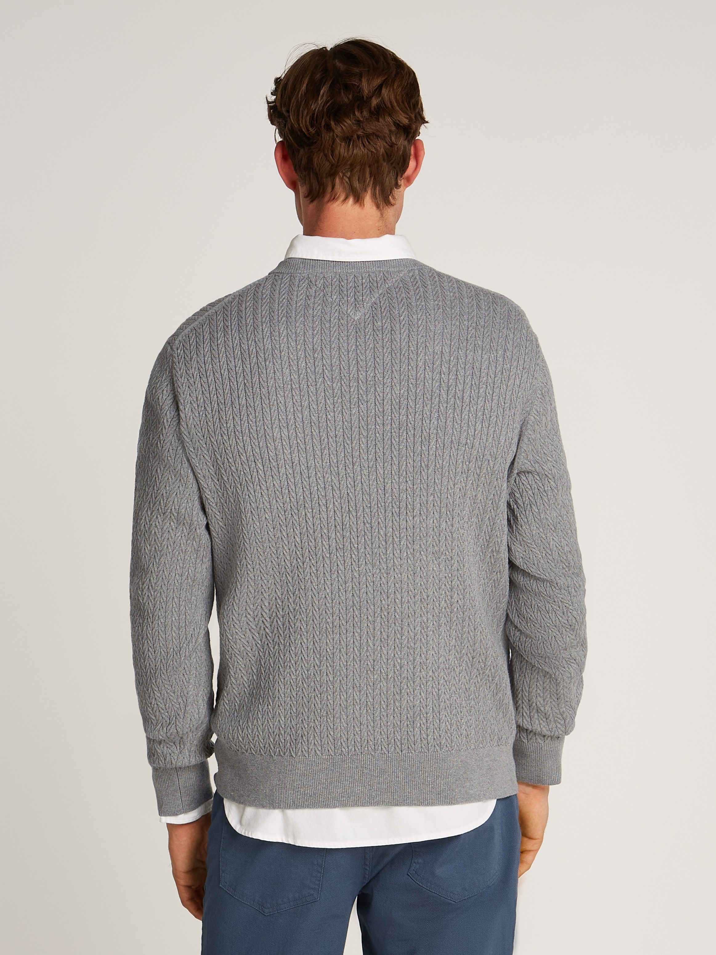 Tommy Hilfiger Strickpullover HERRINGBONE STRUCTURE C günstig online kaufen