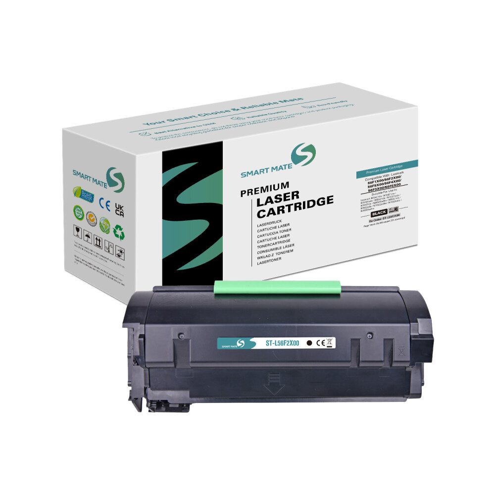 SmartMate Tonerpatrone SmartMate wiederaufbereitete toner Lexmark 56F2X00, (1-St)