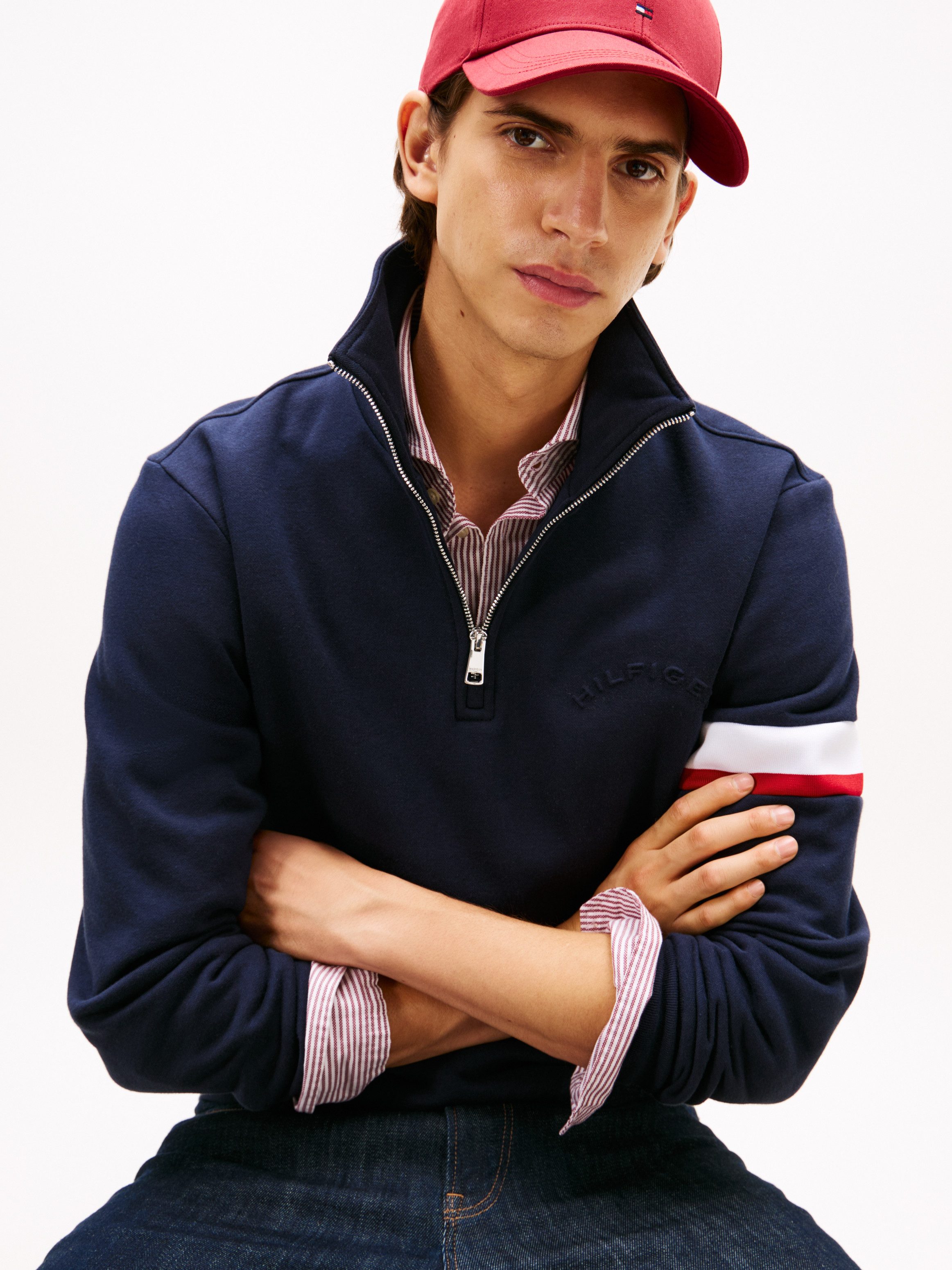 Tommy Hilfiger Sweatshirt RWB INSERT ZIP Regular fit günstig online kaufen