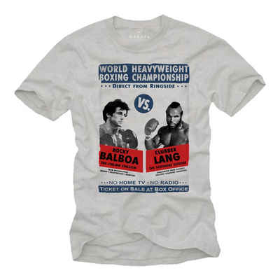 MAKAYA T-Shirt Herren Boxer GYM Motiv Fitness Oberteil Box Sport Männer Geschenke mit Druck, aus Baumwolle