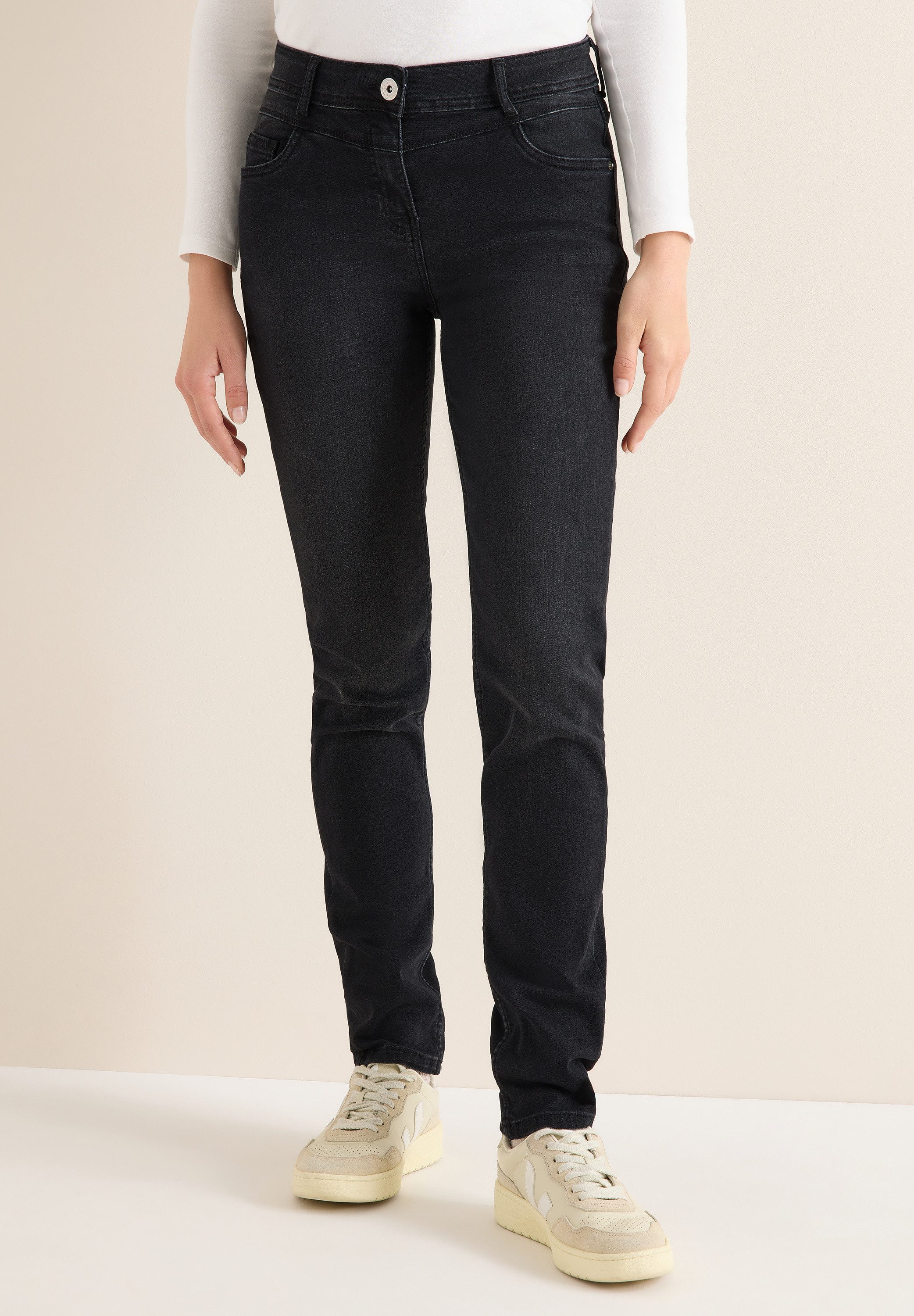 CECIL Slim-fit-Jeans High Waist