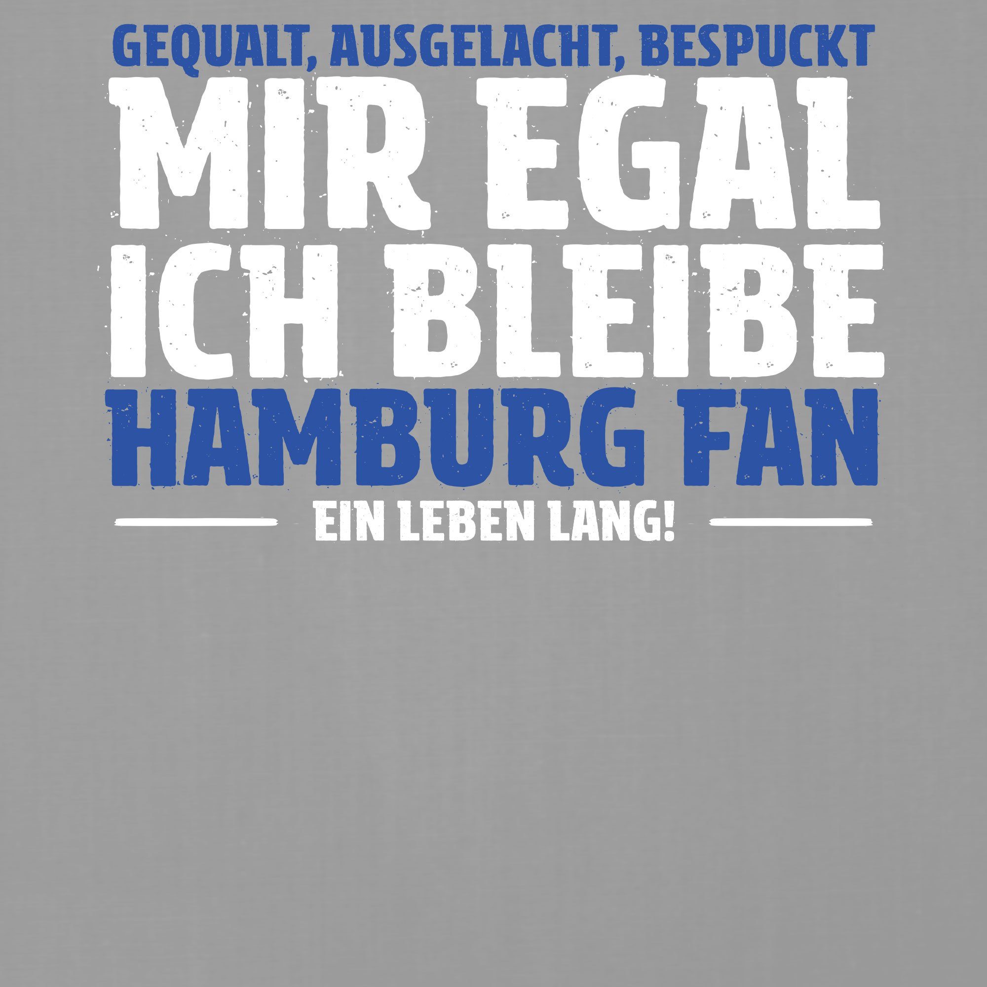 Heather Formatee Grau Hamburg T-Shirt Fußball Kurzarmshirt Quattro - (1-tlg) Fan Herren Hafen